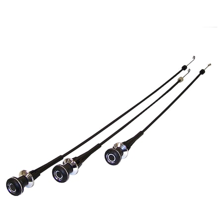 Crown Automotive 3-PIECE CJ CABLE KIT (HEATER, TEMP, AIR) 5463657K